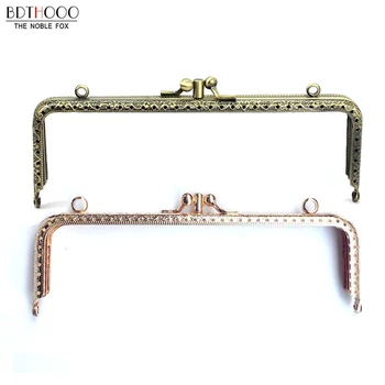 

10pcs/lot 18cm Metal Purse Frame for Women Clutch Bag Handle Double Kiss Clasp Lock for Handbag Hardware Bag Part & Accessories