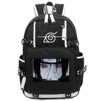 

Cartoon Naruto Backpack Unisex Anime Bags Naruto Backpack Akatsuki Sharingan School Backpacks Laptop Capacity Mochilas