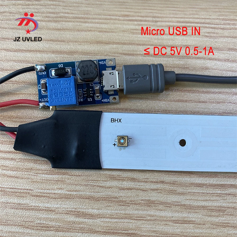 275nm 21 шт. UVC светодиодный DC 24 В для DIY UVC дезинфекционные лампы с USB блоком питания глубокий UVC светодиодный Фиолетовый светильник для стерилизации - Мощность в ваттах: UVC with USB Module