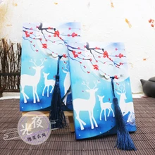 Su yue fang открытки Китай винтажные открытки специальные ручной росписью Рождество олень ночник праздничный наряд открытка-приглашение
