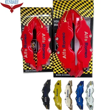 

KUNBABY 6 Colors Brake Caliper Cover Model 3 Alfa Romeo Logo Car Styling Decoration For Alfa Romeo 15''16''17''18''19''