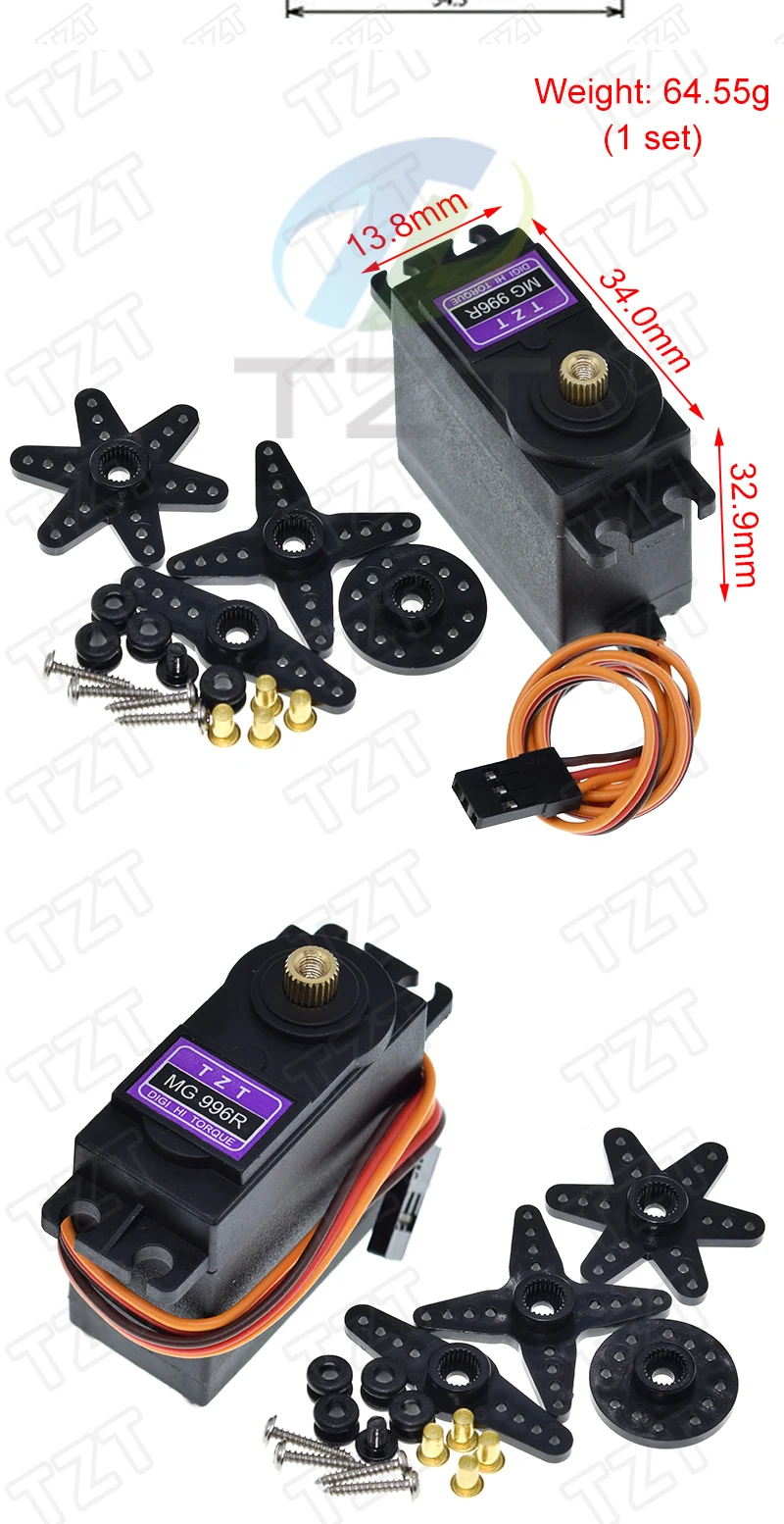 1/2/5PCS TZT Servos Digital MG996 Servo Metallgetriebe für Arduino UNO DIY – Detail 2