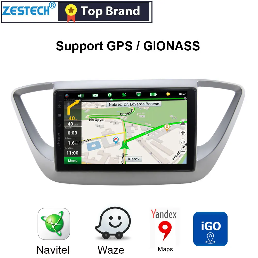 Android 9,0 ips 2.5D " gps Радио автомобильный dvd-плеер для hyundai Verna Solaris- автомобильный головное устройство Автомобильный gps DVD мультимедиа 4+ 64 ГБ