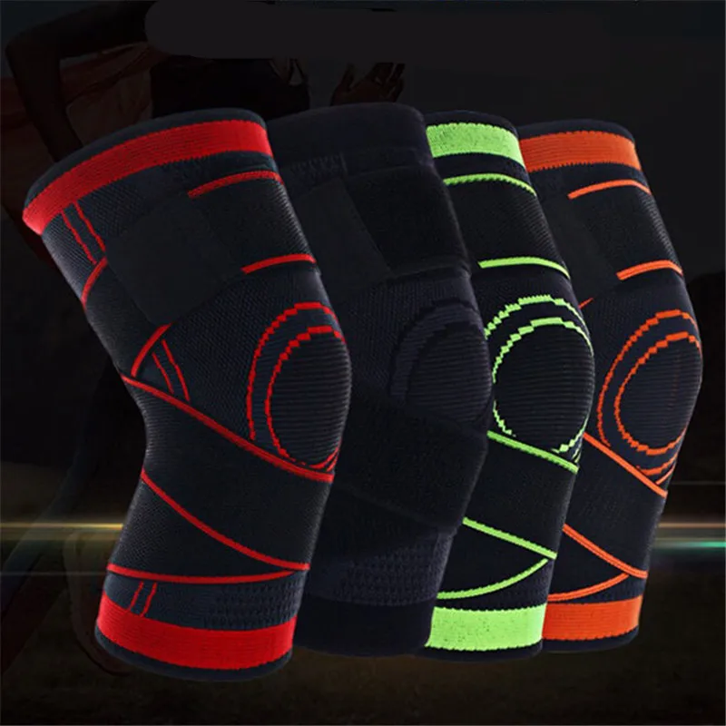 

Cross Border Kneecap Wholesale Nylon Knitted Knee Pads Kneecap Silica Gel Anti-slip Sports Kneecap Bandage Pressurized Kneecap F