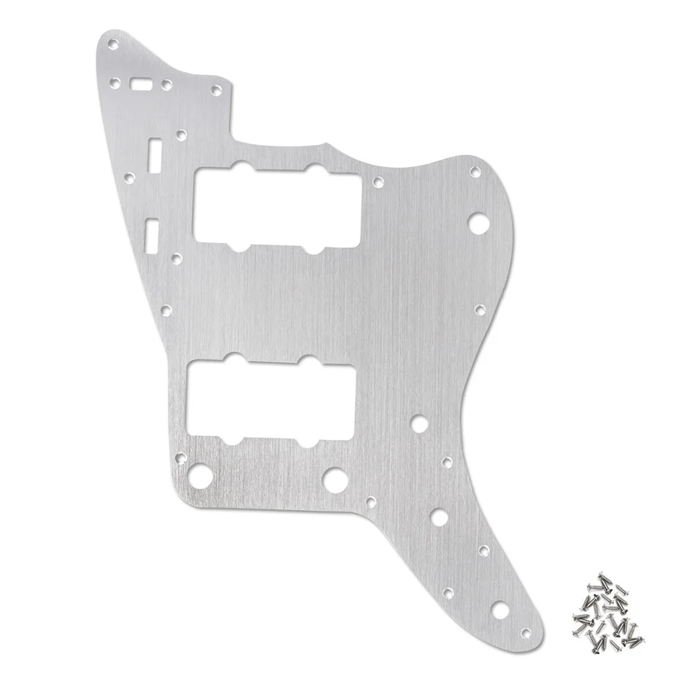 13-Hole электрогитара Pickguard Board Backplate для американского стандарта JM Jazzmaster аксессуары для гитары серебро