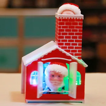 

Christmas Toys Christmas Electric Plush Doll Climb Chimney Santa Claus House S7JN