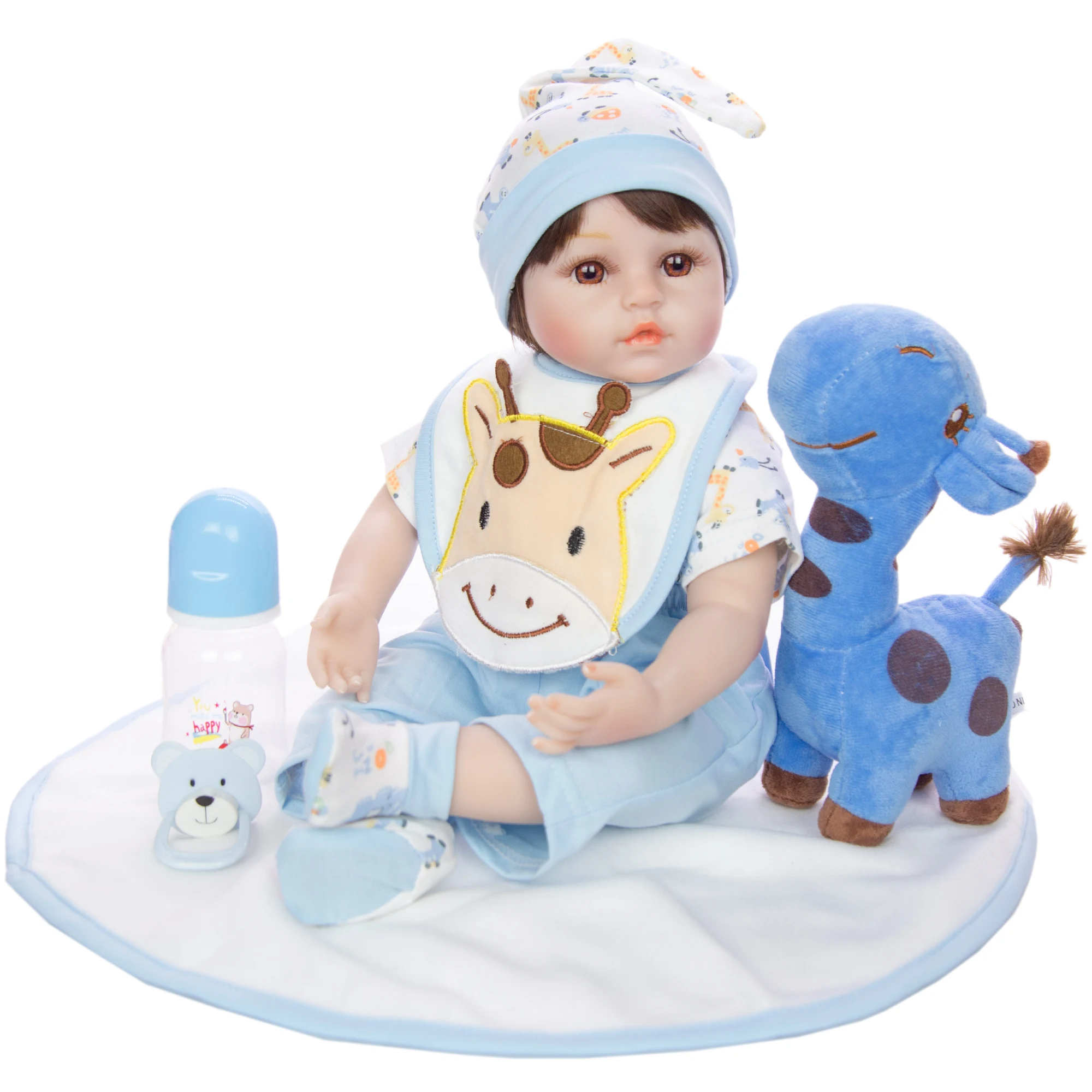 

KEIUMI 18'' Handsome Reborn Menino Soft Silicone Vinyl Realistic Reborn Baby Doll 48 cm kids Playmates For Birthday Gifts