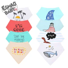 8 шт. детская бандана Слюнявчики для новорожденных супер абсорбент органический хлопок бандана нагрудники детские слюнявчики и нагрудник для прорезывания зубов для младенцев