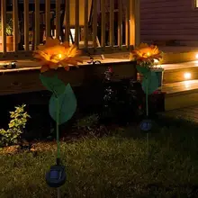 Солнечная энергия светодиодный искусственный подсолнух газон уличный светильник садовая декоративная лампа Энергосберегающая Защита окружающей среды