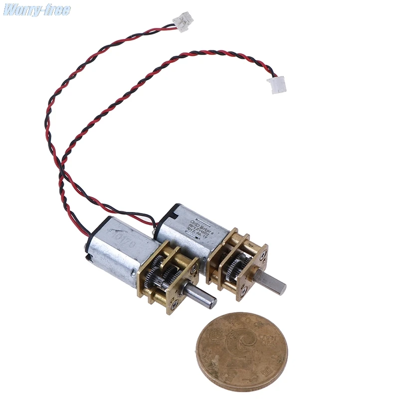 Горячий DC 3V-6V 5V 55rpm редуктор коробка медленная скорость микро N20 полностью