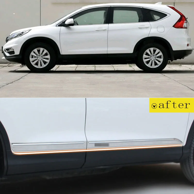 4 шт. для Honda CRV CR-V 2012- ABS хромированный корпус автомобильной двери формовочная Нижняя обшивка отделка автомобиля Стайлинг Аксессуары