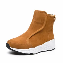 Новинка; модные водонепроницаемые кроссовки из натуральной кожи; женская обувь на платформе; ботильоны; теплые зимние ботинки; женские нескользящие зимние ботинки