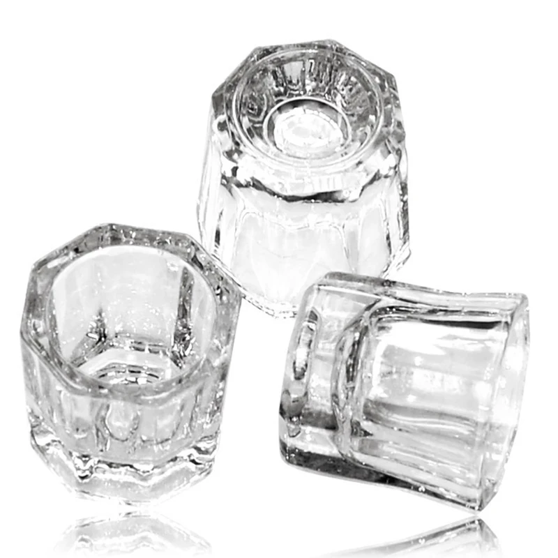 3 шт. Мини Акриловые Жидкое стекло Прозрачный восьмиугольная чашка для лака