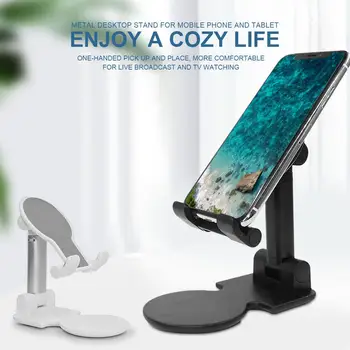 

Aluminum Alloy Folding Tablet Holder Mobile Phone Stand Telescopic Desktop Bracket Support for iPad Smart Phone