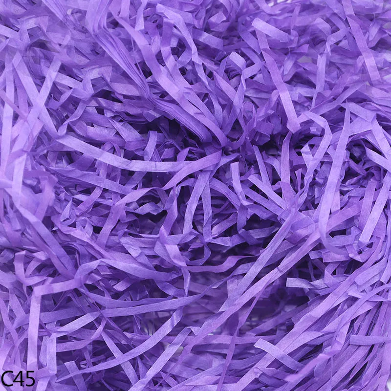 50/100g DIY ткани бумажная рафия измельченные морщинка Бумага конфетти подарок Коробки заполнения Материал домашний Рождественский свадебный Декор поставки - Цвет: C45