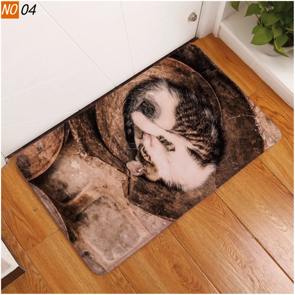 

Sholisa Anti Slip Floor Bath Mat 3D Printed Water Absorption Bathroom Carpet Rug Living Room Kitchen Door Mat for Toilet