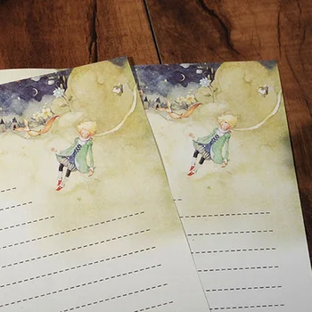 

8 Pcs/set Fairy Tales The Little Prince Story & Retro Four Season Plants Flowers Painting Letter Paper Writing Paper Stationery