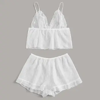 

Sexy Lingerie women Lace Underwear G-string Thong Temptation Sleepwear set plus size pijamas women summer F@
