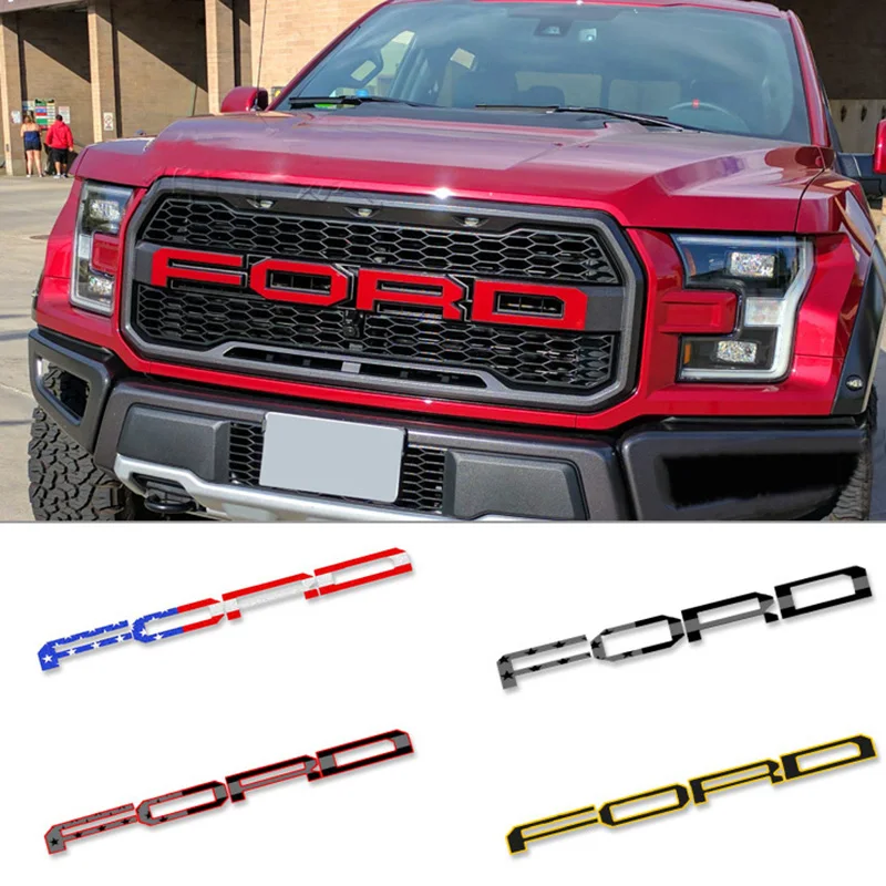 Виниловая наклейка на решетку капота двигателя для Ford F150 в виде надписи Raptor 2017-2020