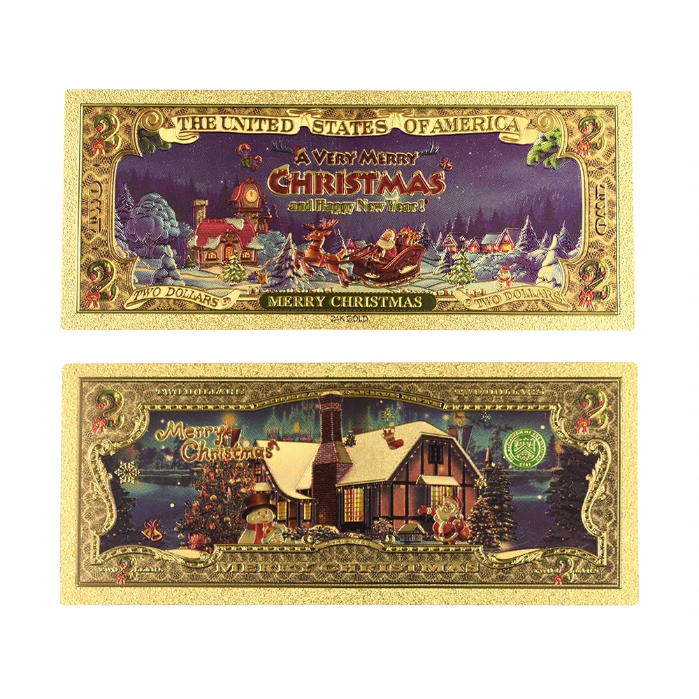 Красочные Позолоченные банкноты Поддельные Банкноты валюта США Реплика доллар Искусство и ремесла для рождественского подарка