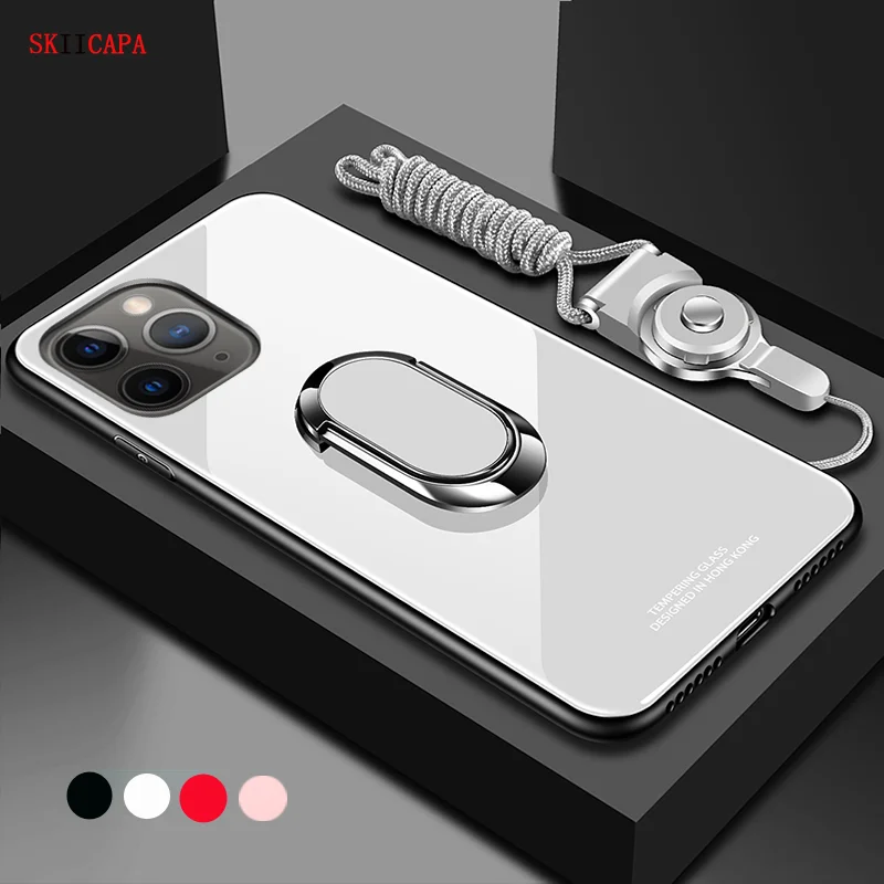 Чехол для iphone 12 pro Max mini чехол с магнитным кольцом-держателем телефона SE 2020 6 7 8 Plus