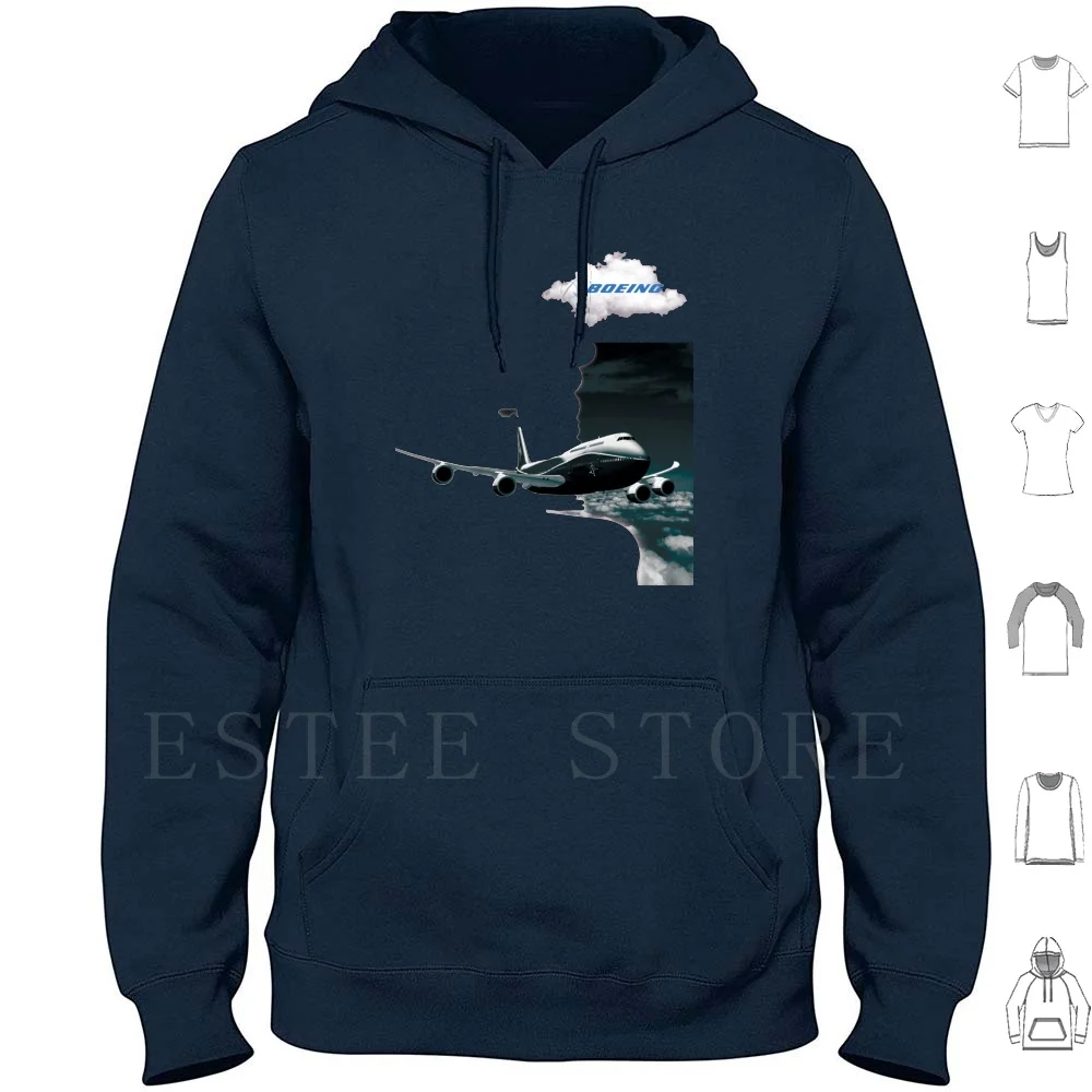 Boeing Aereo E Logo Nel Cielo Felpe Con Cappuccio Boeing 747 Boeing Boeing Logo Aereo Spotter Aereo Spotting Boeing White
