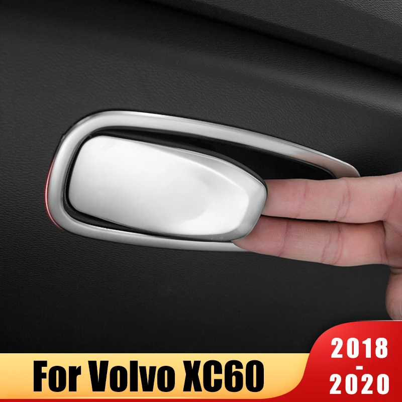 For Volvo Xc60 2018 2019 2020 Stainless Steel Car Glove Box Copilot