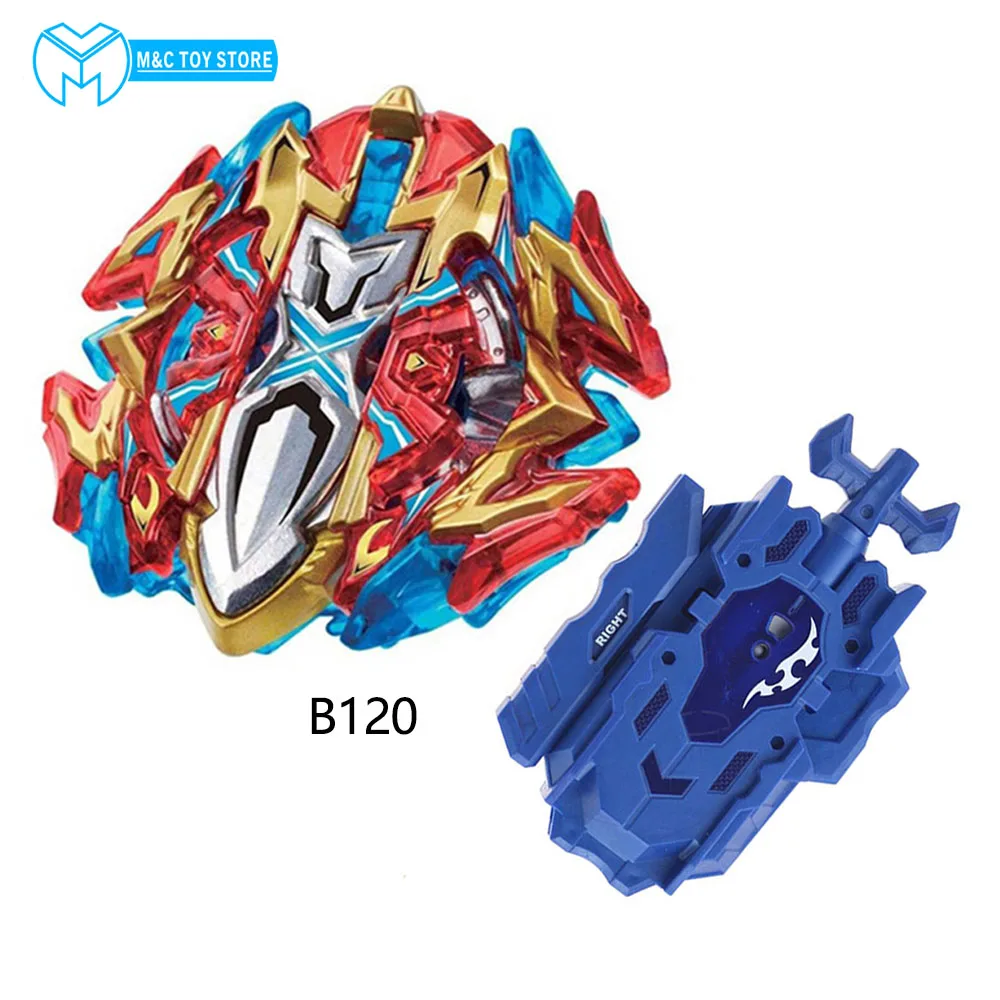 B120 and launcher Все спиннинговые игрушки с пусковыми установками, лопнутые игрушки GT B131 bables Toupie metal fusion God Tops, спиннинговые игрушки Bey Toy - Цвет: B120 and launcher