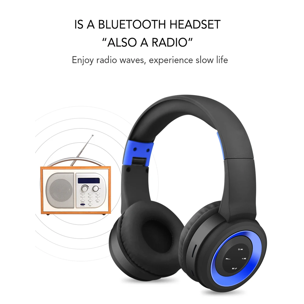 Bluetooth наушники Складная Беспроводная гарнитура головная повязка громкой связи спортивные музыкальные наушники для FM PC мобильного телефона MP3