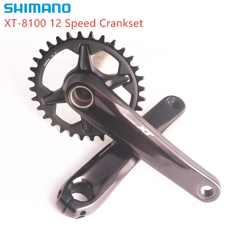 SHIMANO оригинальный M8100 1X12 скорость 170/175 мм кривошипная система 32T 34T 36T MTB велосипед без BB велосипедные