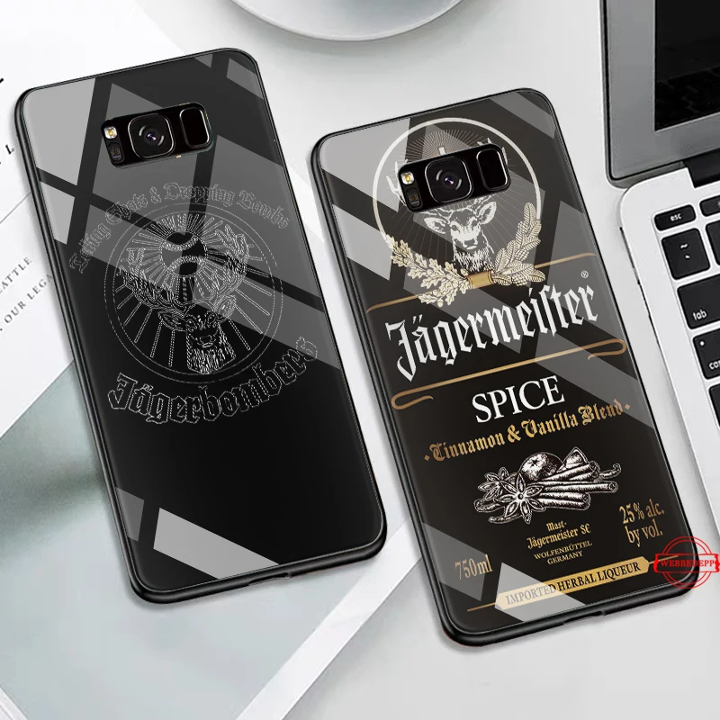 Стеклянный чехол Jagermeister с логотипом для Samsung S7 Edge S8 S9 S10 Plus A10 A20 A30 A40 A50 A60 A70 Note 8 9