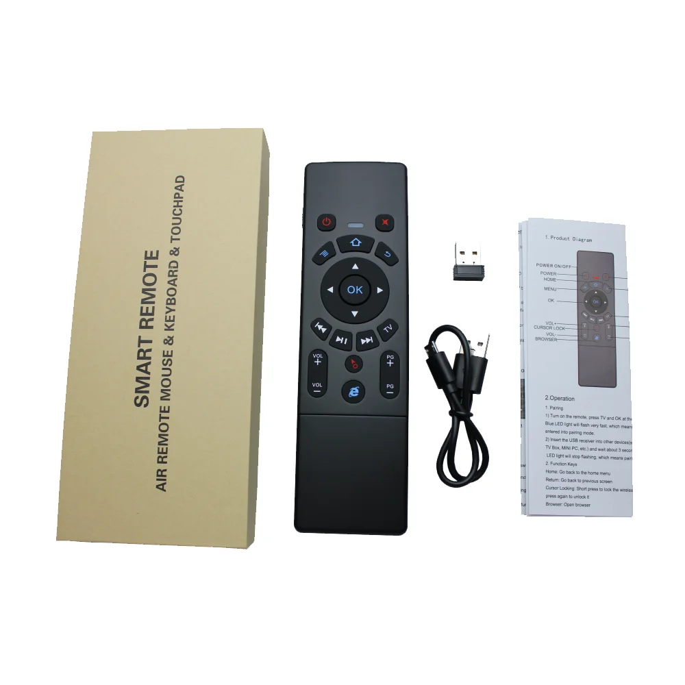 Huacp Беспроводная Клавиатура Fly Air mouse T6 Plus x88 с подсветкой Сенсорная панель IR универсальный пульт дистанционного управления для usb Android SetTop tv Box