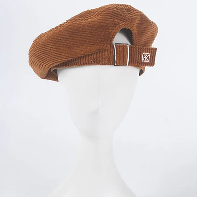 buckle coffee beret Joejerry милый берет для женщин плоская шапка Вельветовая шляпа вышивка берет для девочек Новинка - Цвет: buckle coffee beret