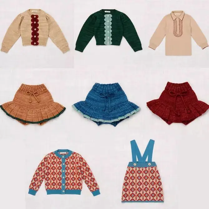 

knitted skirts girls clothing sweaters boys clothing sets kids clothes christmas vestidos christmas dresscobijas para invierno