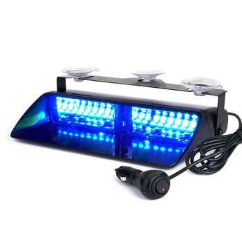 

Blue 16 LED High Intensity LED Law Enforcement Emergency Hazard Warning Strobe Lights for Interior Roof/Dash/Windshield with Suc
