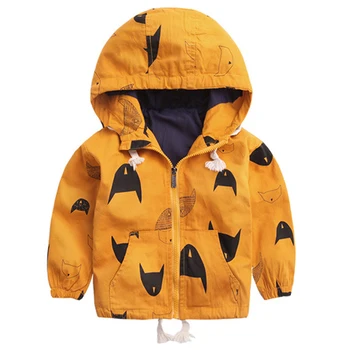 

Winter Fleece Jackets For Boy Trench Children's Clothing 2-10 Y Hooded Warm Outerwear Windbreaker Baby Kids Coats