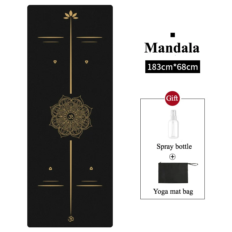 

1830*680*1mm Suede Rubber Yoga Mat Non-slip Exercise Fit with Position Line Design Home Gym Workout Long Yoga Mats High Quality