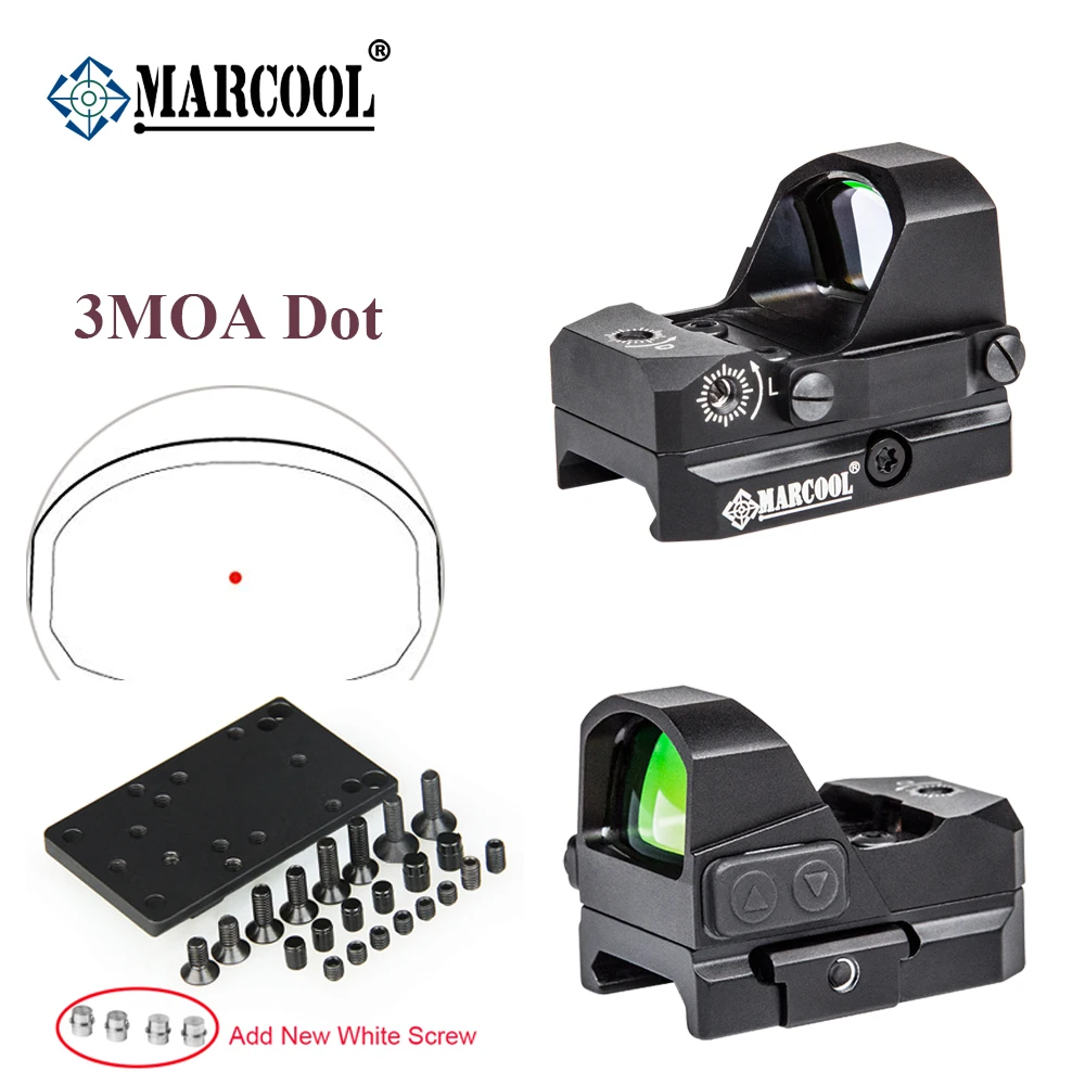 

MARCOOL Optics 3MOA Red Dot Sight Collimator Rifle Reflex Sight Scope with Vortex Original Quality