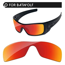 Papaviva огонь красное зеркало поляризованные Сменные линзы для Batwolf солнцезащитные очки Рамка UVA и UVB Защита