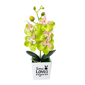 Artificial Butterfly Orchid Bonsai Fake Flower with Pot Home Furniture Decoration Artificial Flowers Fake Butterfly Orchid