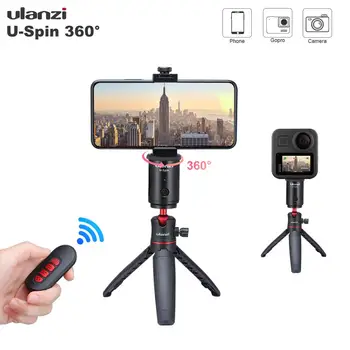

Ulanzi U-Spin 360 Degree Rotatable Electric Ballhead with Remote Control for Panoramic Shooting 1/4'' Tripod Accessories