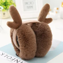 Мультяшные зимние наушники для женщин, плюшевые теплые меховые наушники для девочек, теплые защитные наушники для ушей