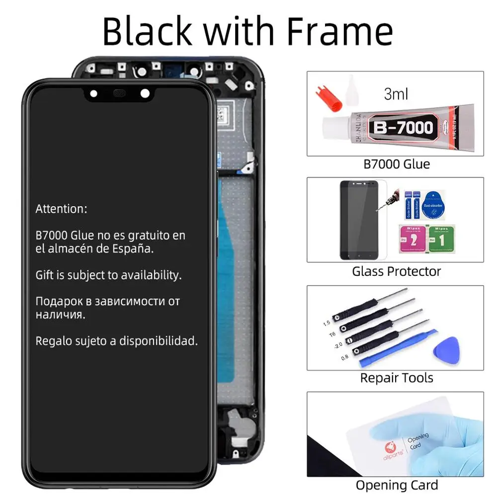 Дисплей для HUAWEI Nova 3 3i LCD в сборе с тачскрином черный - Цвет: Nova 3i Black Frame