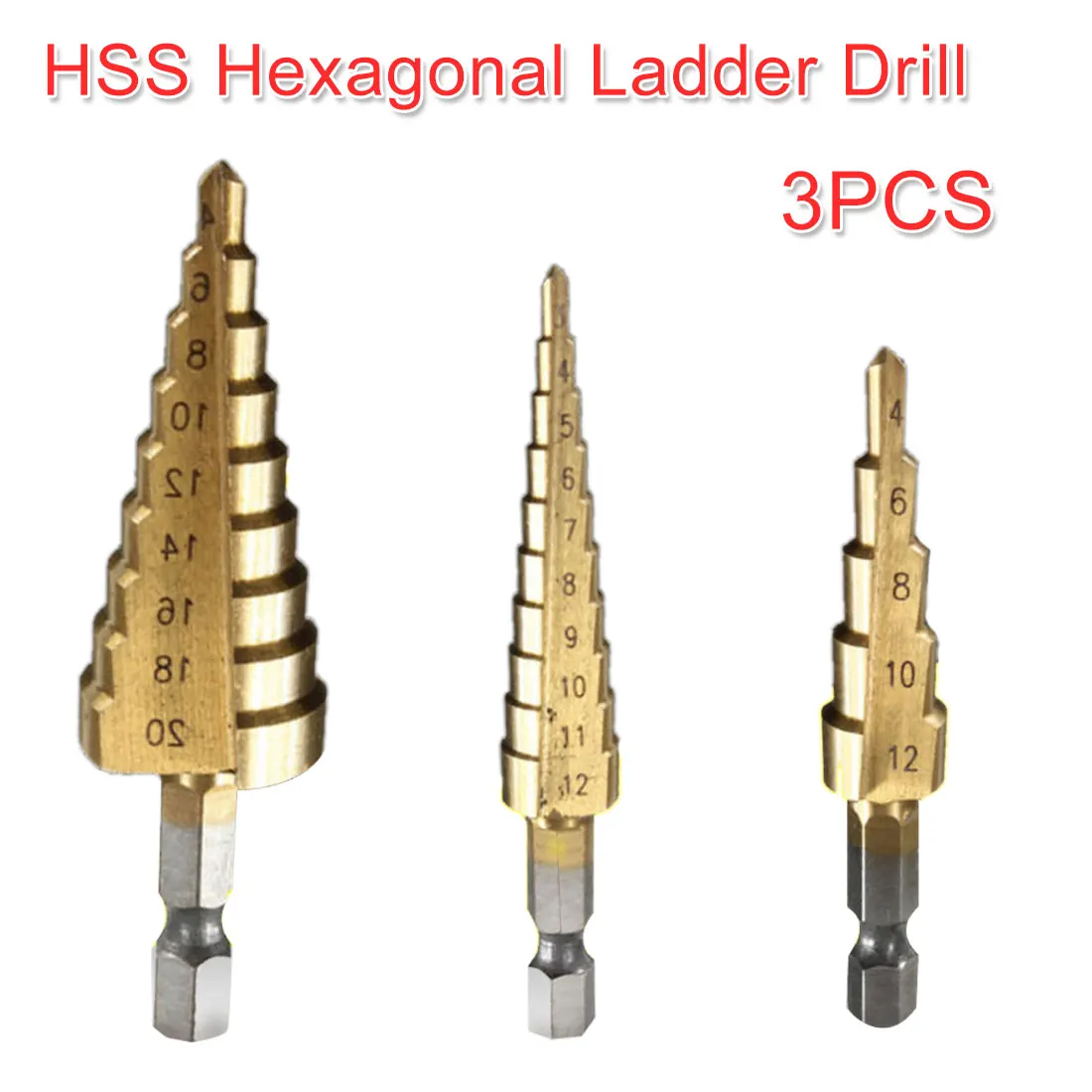 4-20 mm step drill bit HSS
