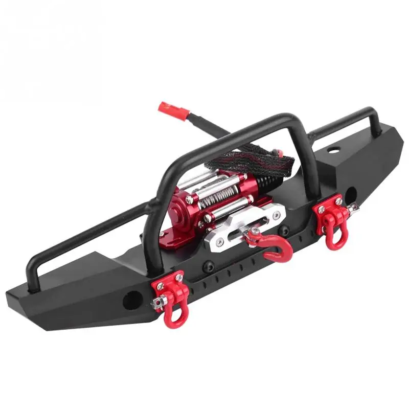 

Aluminum Alloy RC Crawler Full Width Winch Front Bumper with Winch for Toy TRX-4 RC Car Crawler Upgrade toys Parts Accessories