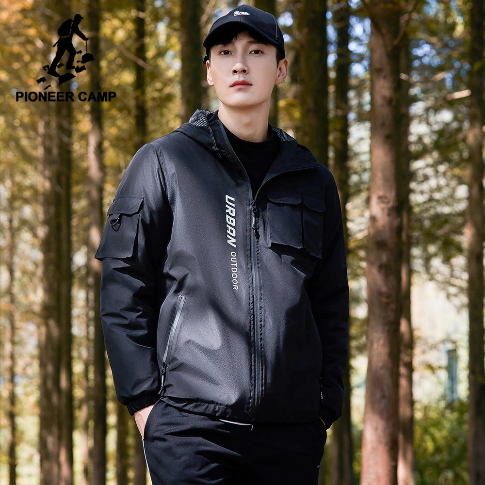 

Pioneer Camp 2020 Winter Men's Parkas Outdoor Windproof Warm Casual Fashion Black Zipper Jackets Male XMF023126