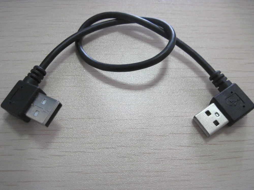 

5pcs/lot 90 Degree Right Angle USB A/M to A/M EXTENSION Data Sync Charge Cable Cord 25cm