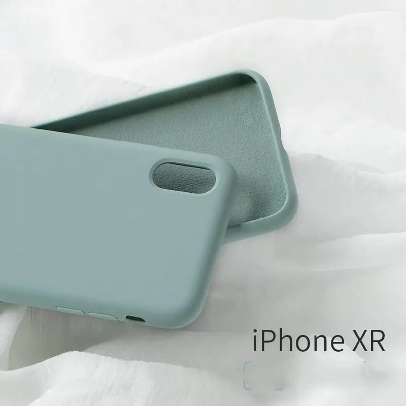 Чехол для мобильного телефона Iphone X, Iphone Xs Max Liquid Silicone Apple X Original Xr, полный пакет, защита от падения Iphone Xr - Цвет: Белый
