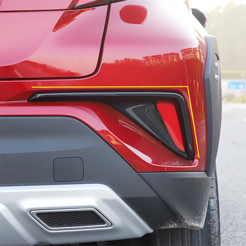 Back Tail Rear Fog Light Lamp Frame Sticker Molding Garnish Rear Fog Light Cover For Toyota CHR C-HR