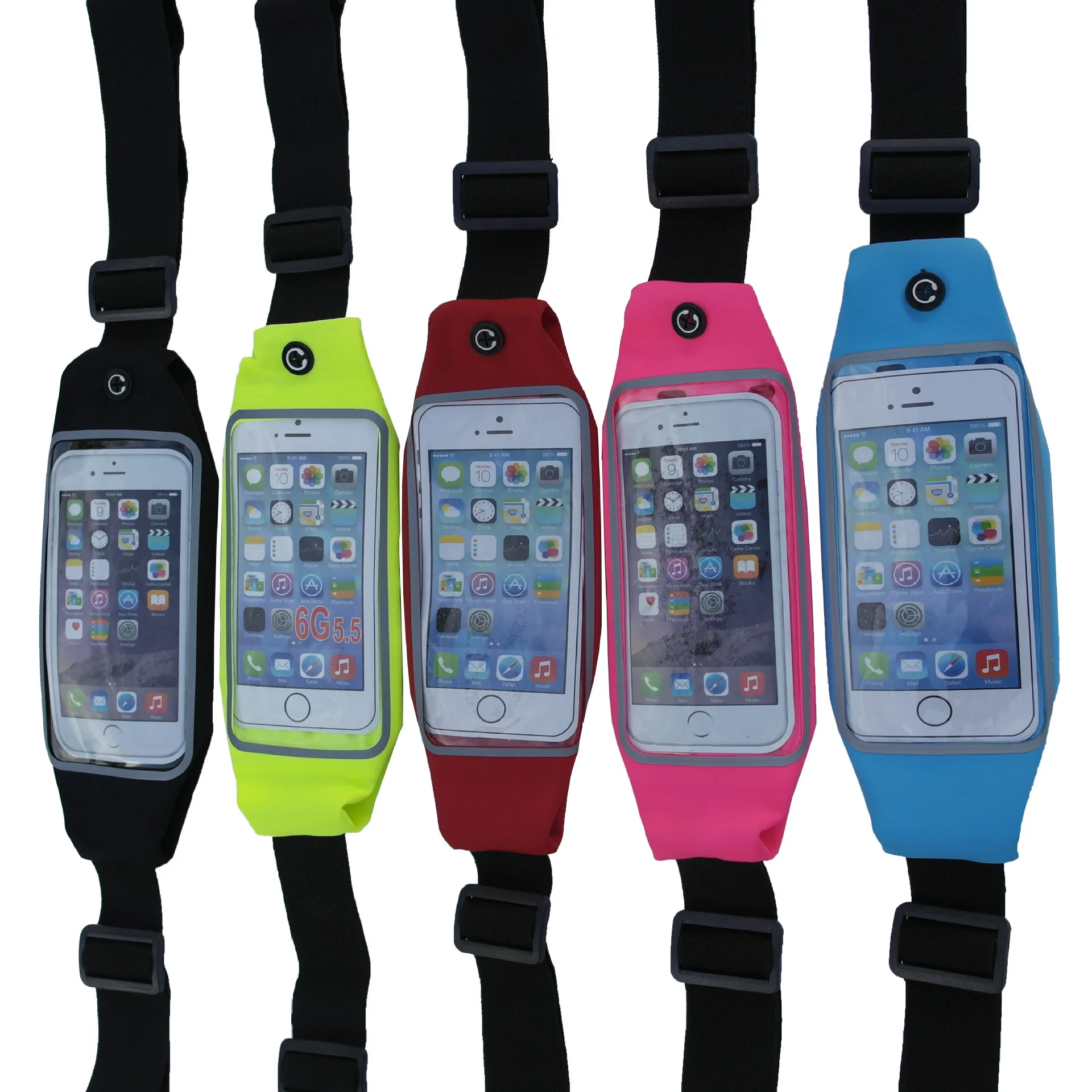 

Waterproof Phone Bag Lycra Outdoor Thin-Touch Screen Sports Waist Pack Color Simplicity Pack with PVC